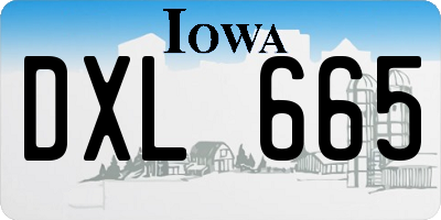 IA license plate DXL665