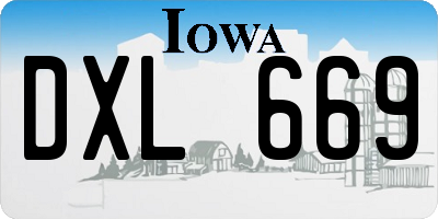 IA license plate DXL669