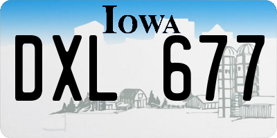 IA license plate DXL677