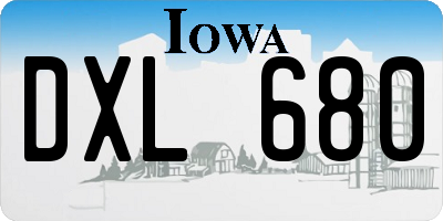 IA license plate DXL680