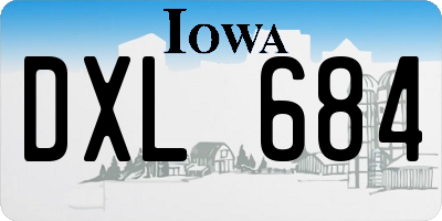 IA license plate DXL684