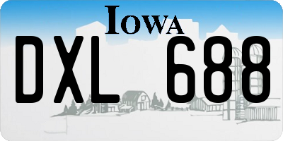 IA license plate DXL688