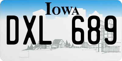 IA license plate DXL689