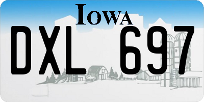 IA license plate DXL697