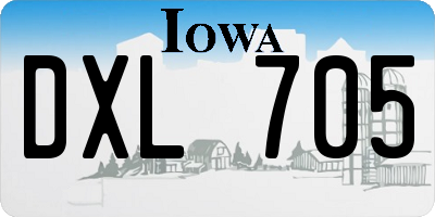 IA license plate DXL705