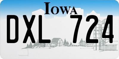 IA license plate DXL724