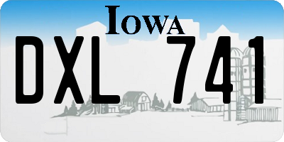 IA license plate DXL741