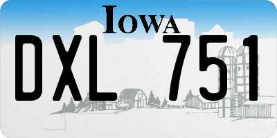 IA license plate DXL751