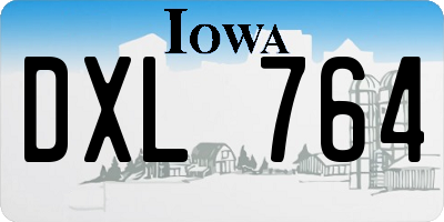 IA license plate DXL764