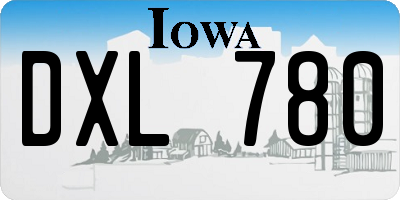IA license plate DXL780