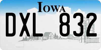 IA license plate DXL832