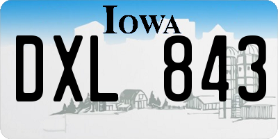 IA license plate DXL843