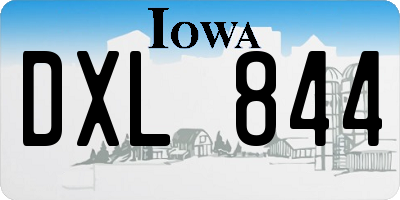 IA license plate DXL844