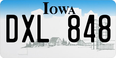 IA license plate DXL848