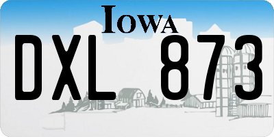 IA license plate DXL873
