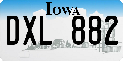 IA license plate DXL882