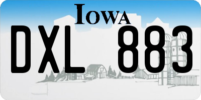 IA license plate DXL883