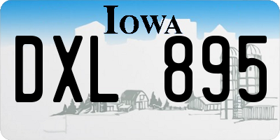IA license plate DXL895
