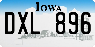 IA license plate DXL896