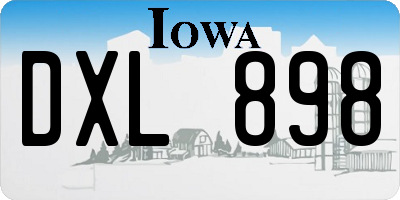 IA license plate DXL898