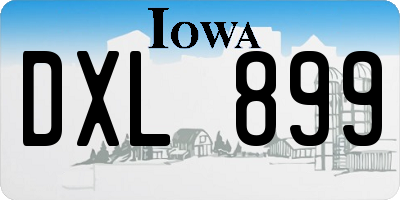 IA license plate DXL899