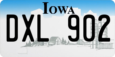 IA license plate DXL902