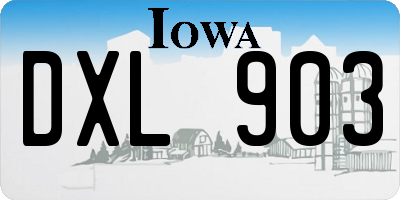 IA license plate DXL903
