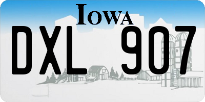 IA license plate DXL907