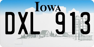 IA license plate DXL913