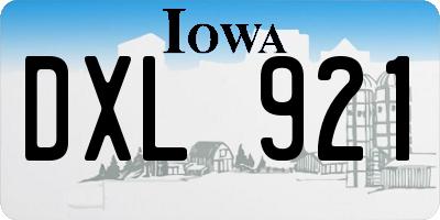 IA license plate DXL921