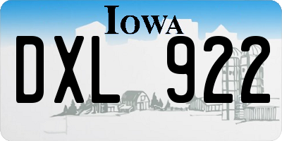 IA license plate DXL922