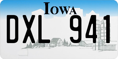 IA license plate DXL941
