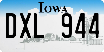 IA license plate DXL944