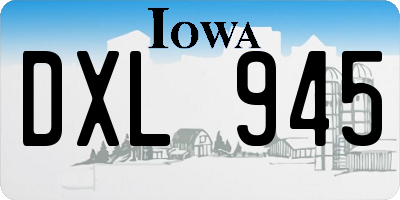IA license plate DXL945