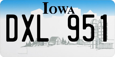 IA license plate DXL951