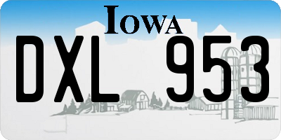 IA license plate DXL953
