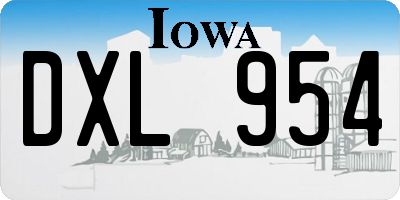 IA license plate DXL954