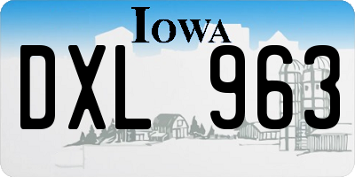 IA license plate DXL963