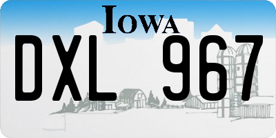 IA license plate DXL967