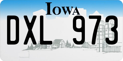 IA license plate DXL973