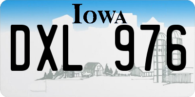 IA license plate DXL976