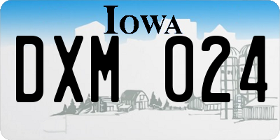 IA license plate DXM024