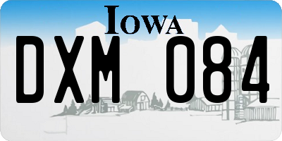 IA license plate DXM084