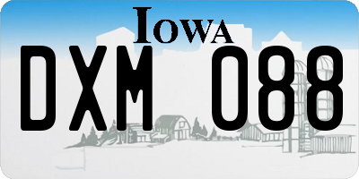 IA license plate DXM088
