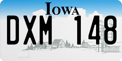 IA license plate DXM148