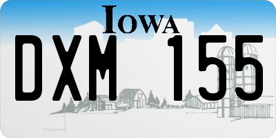 IA license plate DXM155