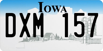 IA license plate DXM157