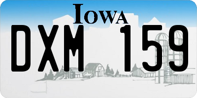 IA license plate DXM159