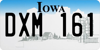 IA license plate DXM161