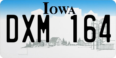 IA license plate DXM164